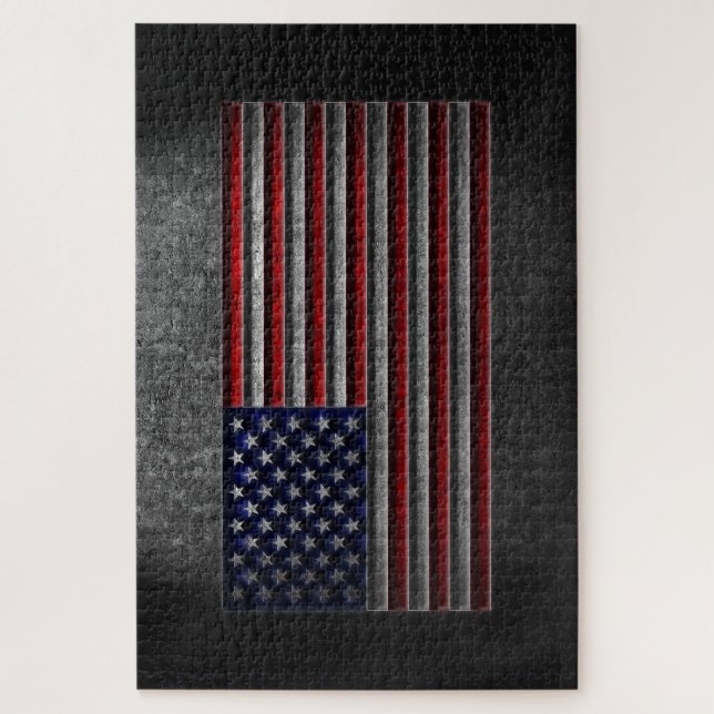 Quebra-cabeça Textura de Pedra de Bandeira Americana (Vertical)
