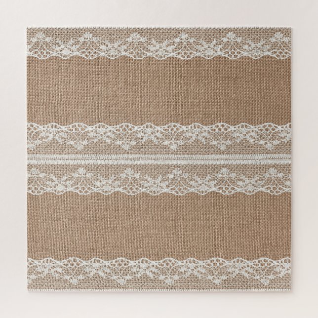 Quebra-cabeça Textura Do Lace Escuro Burlap (Vertical)