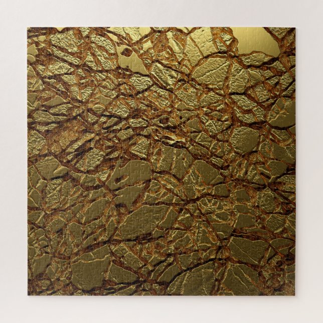 Quebra-cabeça Textura Dourada de luxo: Elegância 3D (Vertical)