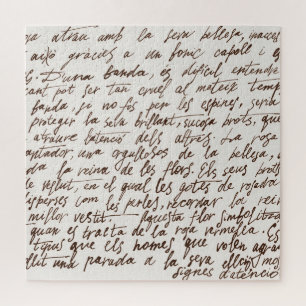 Quebra-cabeça Textura Manuscrita de Tinta Marrom Retroativa