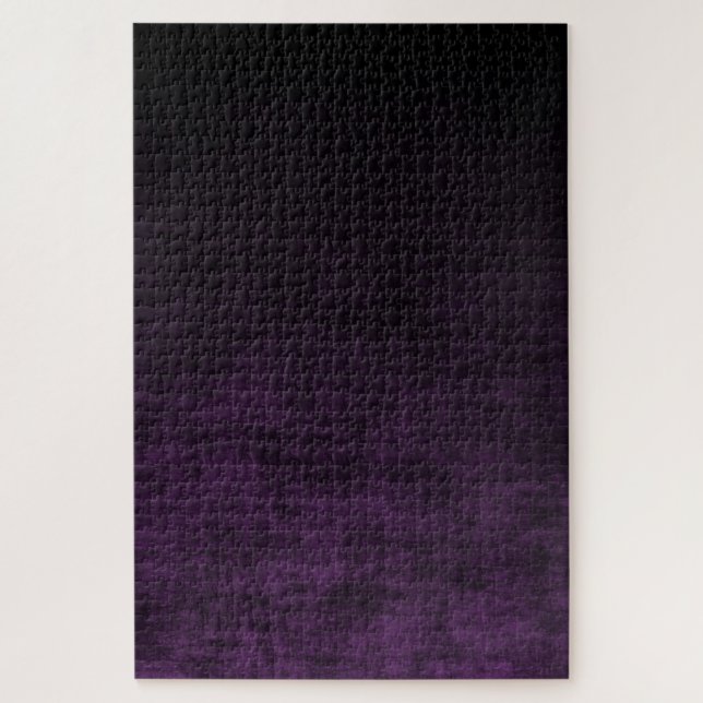 Quebra-cabeça Textura Ombre Grunge Preta e Roxa (Vertical)