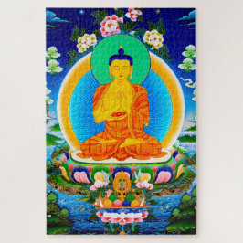 Quebra-cabeça Thangka Prabhutaratna Buda oriental Legal