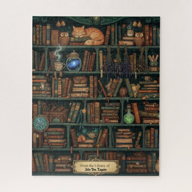Quebra-cabeça The Alchemist's Personalized Library | Maximalist  (Vertical)