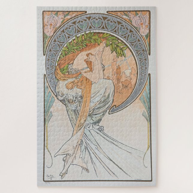 Quebra-cabeça The Arts - Poesia 1898: An Art Nouveau by Mucha (Vertical)
