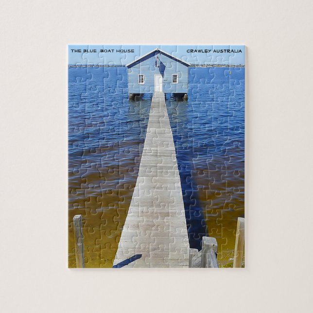 Quebra-cabeça The Blue Boat House Crawley Austrália (Vertical)