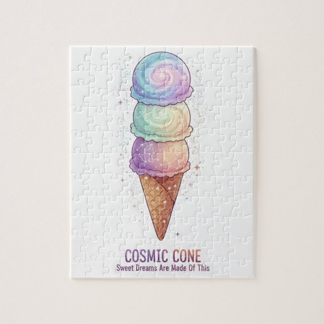 Quebra-cabeça The Cosmic Cone | Galaxy Ice Cream (Vertical)