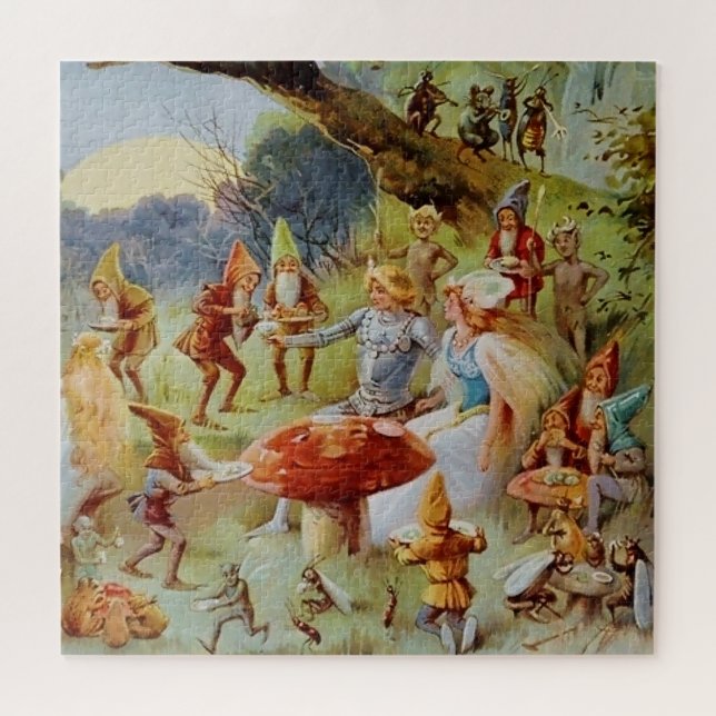 Quebra-cabeça “The Feast” Fairy Art By E S Hardy (Horizontal)