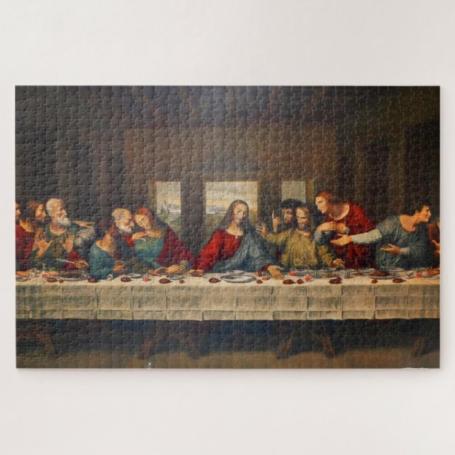 Quebra-cabeça The Last Supper by Leonardo da Vinci (Horizontal)