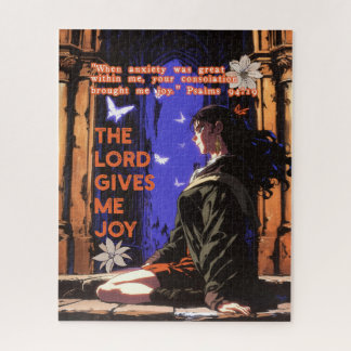 Quebra-cabeça The Lord Gives Me Joy - Christian Retro Anime