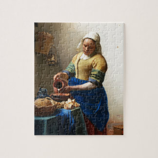 Quebra-cabeça The Milkmaid, Custom gifts. Painting by Vermeer