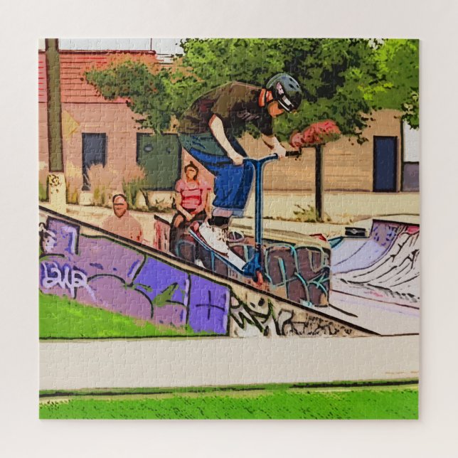 Quebra-cabeça The Nosedive Landing - Scooter Rider Trick (Vertical)