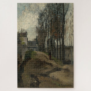 Quebra-cabeça The Path, Winter Landscape (1862), por Pissarro