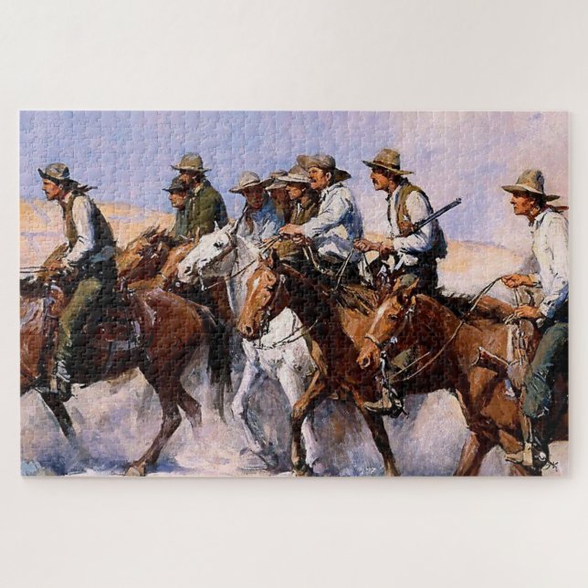 Quebra-cabeça "The Posse" Western Art de WHD Koerner (Horizontal)