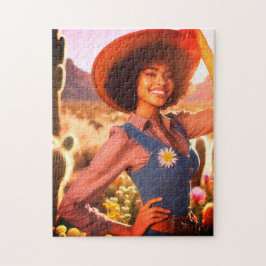 Quebra-cabeça The Pretty Girl in the Blooming Desert Adult