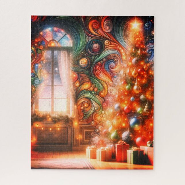 Quebra-cabeça The Shimmering Retro, Groovy Christmas Tree (Vertical)