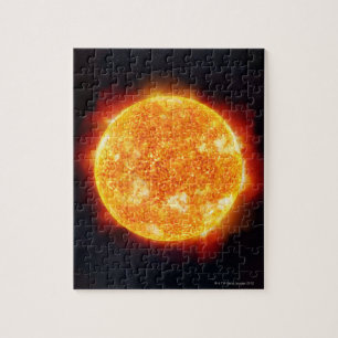 Quebra-cabeça The Sun que mostra alargamentos solares contra uma