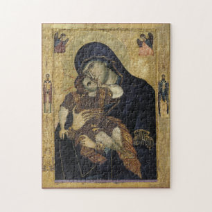 Quebra-cabeça Theotokos e o Menino Cristo Ícone Ortodoxo      