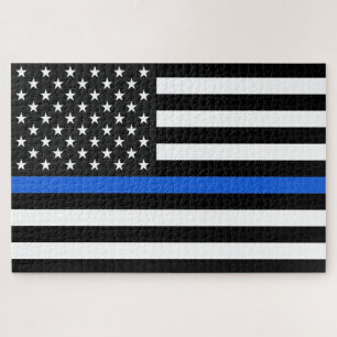 Quebra-cabeça Thin Blue Line American Flag