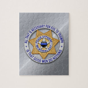Quebra-cabeça Thin Blue Line Star Badge