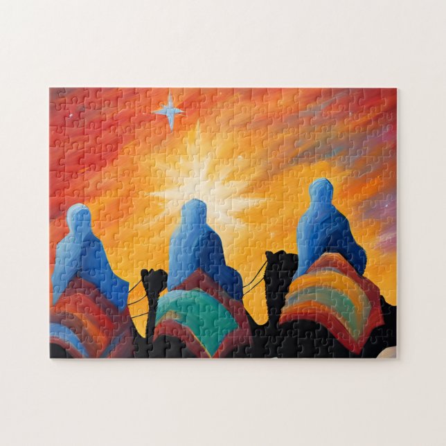 Quebra-cabeça Three Wise Men Abstract Holy Night Christmas  (Horizontal)