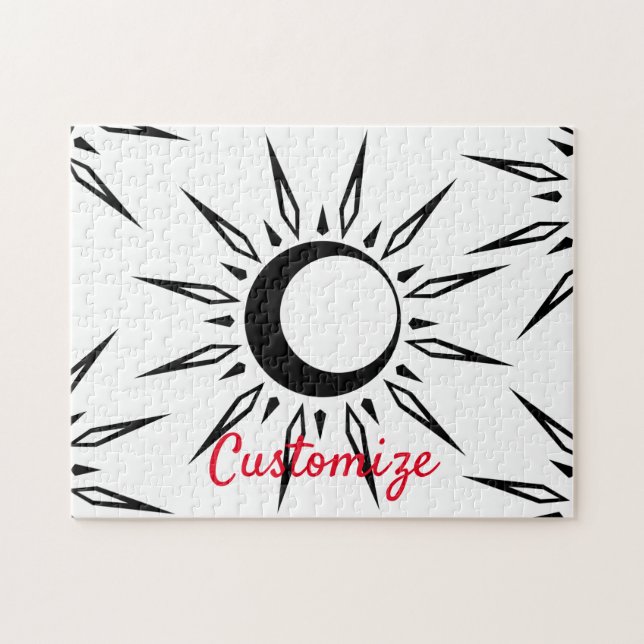 Quebra-cabeça Thunder_Cove da Lua do Crescente Sol Brilhante (Horizontal)