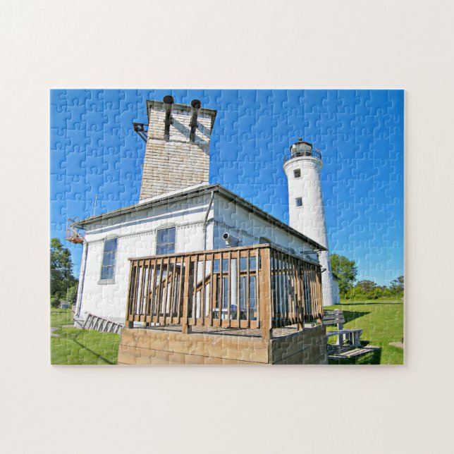 Quebra-cabeça Tibbetts Point Lighthouse, Nova Iorque (Horizontal)