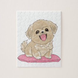 Quebra-cabeça Tibetan Spaniel auf Kissen 