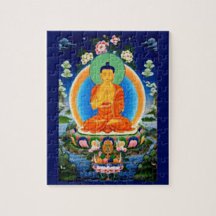 Quebra-cabeça Tibetano Thangka Prabhutaratna Buddha Jigsera Queb