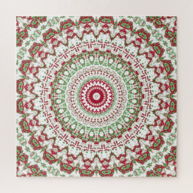 Quebra-cabeça Tie Dye Christmas Mandala (Vertical)