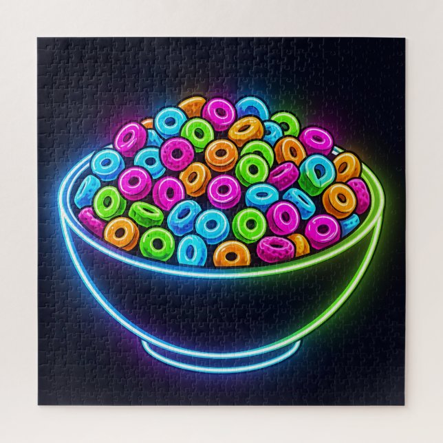 Quebra-cabeça Tigela de Cereais Neon Glow (Vertical)