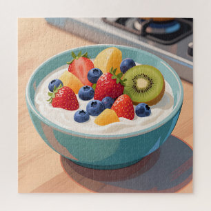 Quebra-cabeça Tigela de Iogurte com Frutas Frescas