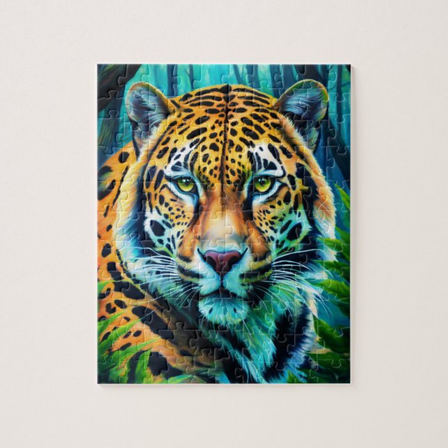 Quebra-cabeça Tiger Logo Puzzle | Powerful Wild Tiger Jigsaw Puz (Vertical)