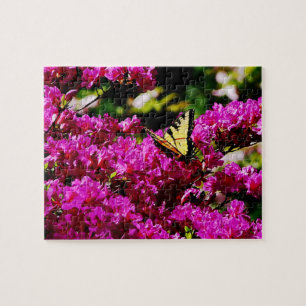 Quebra-cabeça Tiger Swallowtail sobre Azalea