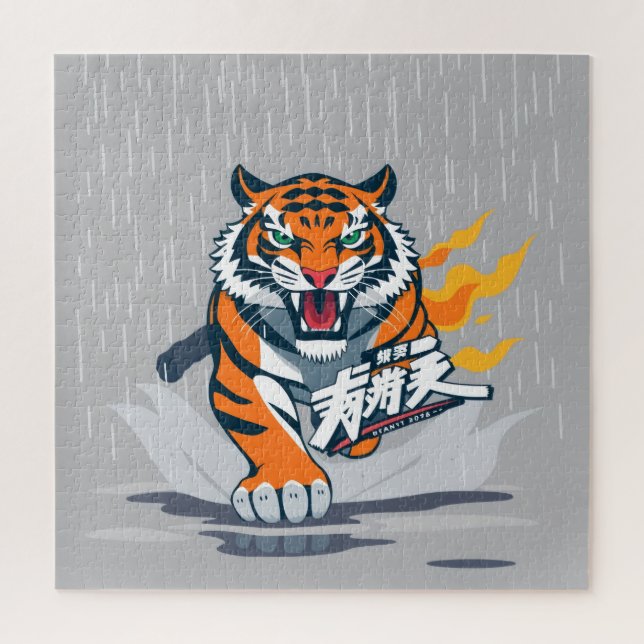 Quebra-cabeça Tigre anime (Vertical)