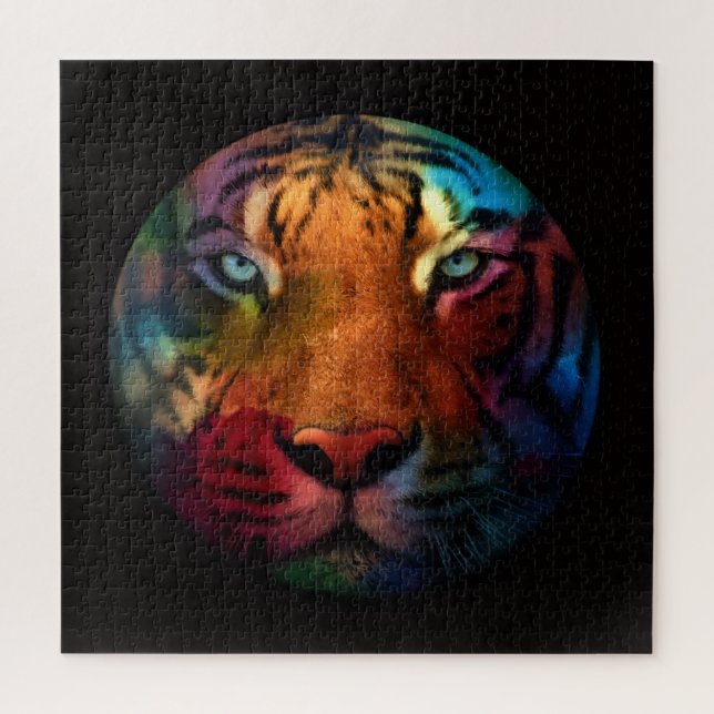 Quebra-cabeça Tigre Arco-íris (Vertical)