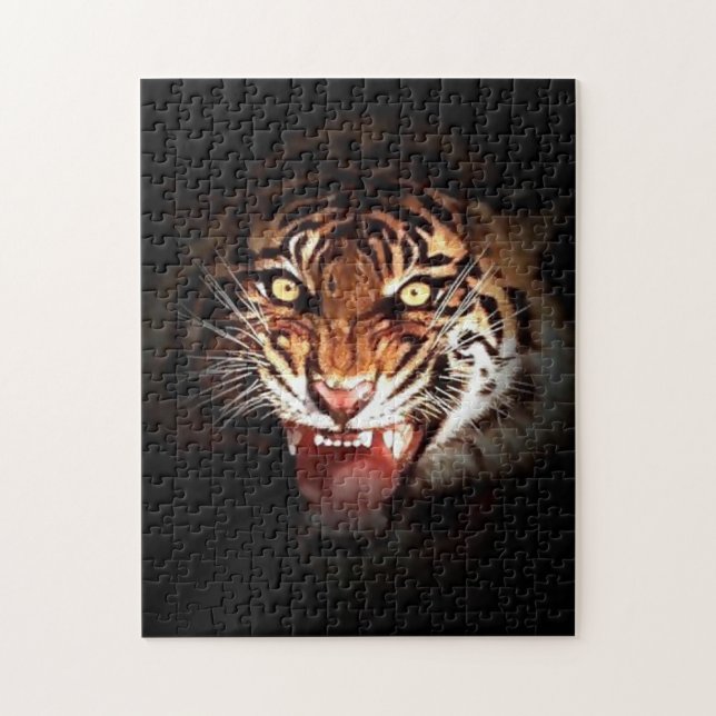 Quebra-cabeça Tigre - Arte de Animais Selvagens Grandes (Vertical)