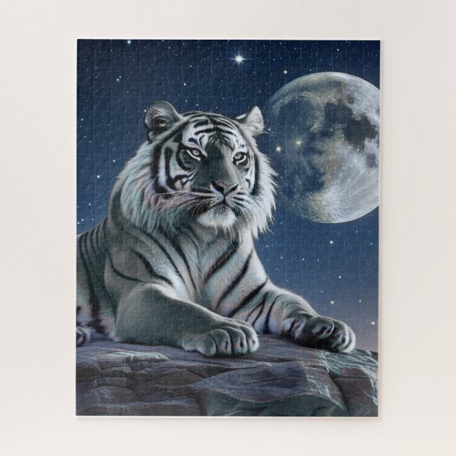 Quebra-cabeça Tigre branco (Vertical)