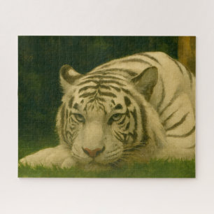 Quebra-cabeça Tigre Branco Descendo em Woodland Shade