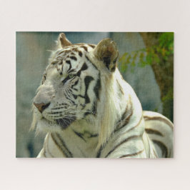 Quebra-cabeça Tigre Branco para Cima Próximo