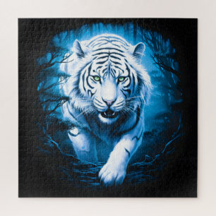 Quebra-cabeça Tigre Branco Selvagem Florestal