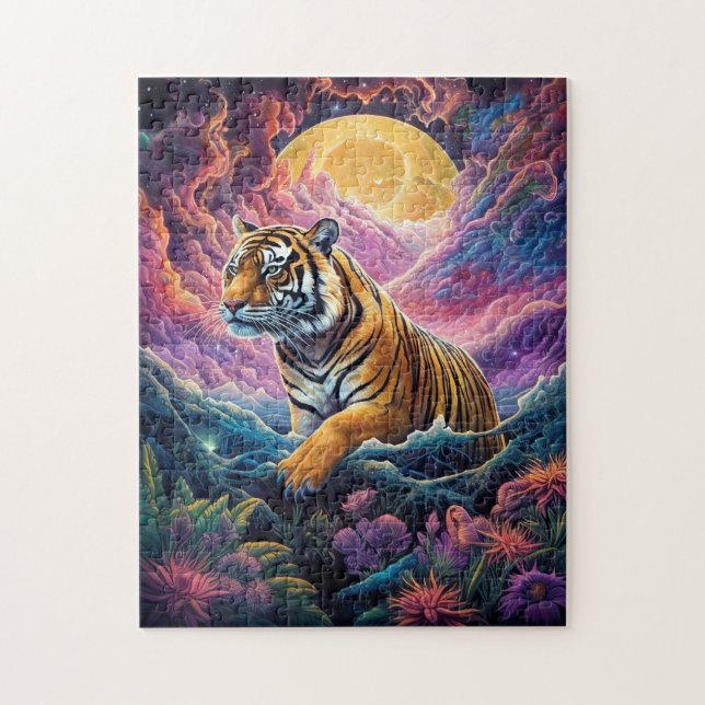 Quebra-cabeça Tigre Cósmico (Vertical)