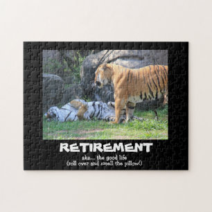 Quebra-cabeça Tigre e aposentadoria personalizada