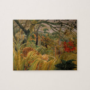 Quebra-cabeça Tigre em uma tempestade tropical de Henri Rousseau