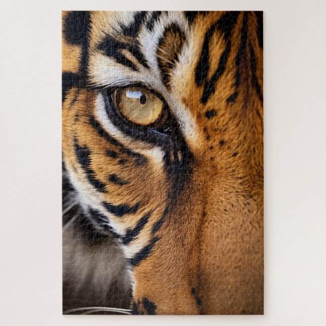Quebra-cabeça Tigre Feroz de 20" x 30", 1014 peças (Vertical)