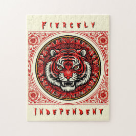 Quebra-cabeça Tigre Independente Vermelho