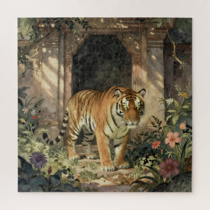 Quebra-cabeça Tigre Majestoso Caminhando pelas Dunas Ancestrais