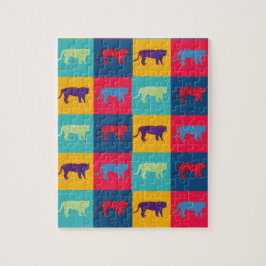 Quebra-cabeça Tigres de pop Art