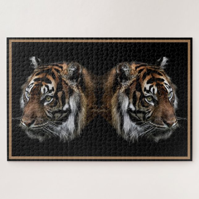 Quebra-cabeça Tigres Gêmeos (Horizontal)