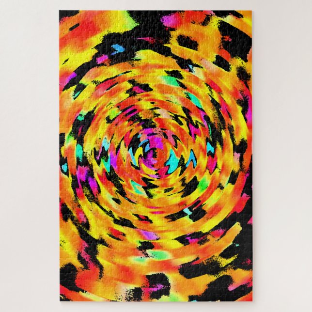 Quebra-cabeça Tigresa Abstrata (Vertical)