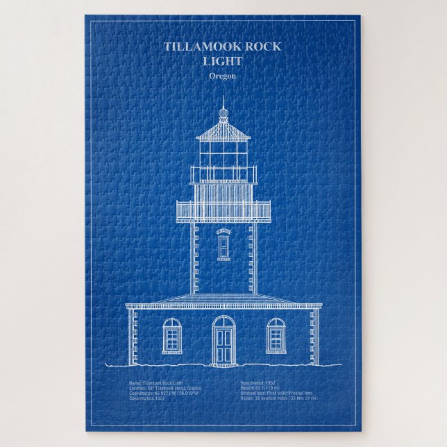 Quebra-cabeça Tillamook Rock Lighthouse - Oregon - AD (Vertical)